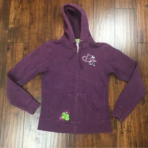 DISNEY PARKS MINNIE MOUSE Hoodie Jacket Zip Up Girls Youth Size Medium